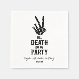 Bis zum Tod tun uns Party Skelett Junggeselinnen-A Serviette