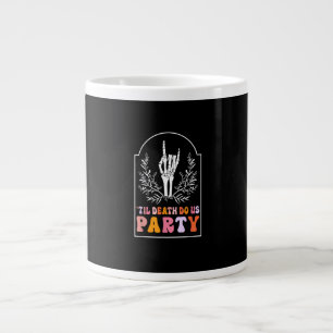 Bis zum Tod tun uns Party Skelett Retro Groovy Bac Jumbo-Tasse