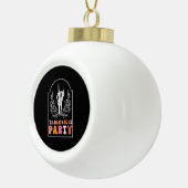 Bis zum Tod tun uns Party Skelett Retro Groovy Bac Keramik Kugel-Ornament (Rechts)