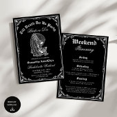 Bis zum Tod tun uns Party Skelett Skull Bacheloret Einladung