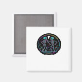 Bis zum Tod tun uns Party Skelettentanz Party Klas Magnet (Vorderseite/Rückseite)