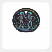 Bis zum Tod tun uns Party Skelettentanz Party Klas Quadratischer Aufkleber (Vorderseite)