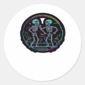 Bis zum Tod tun uns Party Skelettentanz Party Klas Runder Aufkleber (Vorderseite)