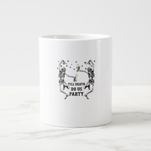 Bis zum Tod tun uns Party Skelettin Bridesmaid Jumbo-Tasse (Vorderseite)