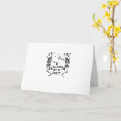Bis zum Tod tun uns Party Skelettin Bridesmaid Karte (Gelbe Blume)