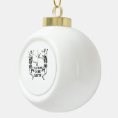 Bis zum Tod tun uns Party Skelettin Bridesmaid Keramik Kugel-Ornament (Rechts)