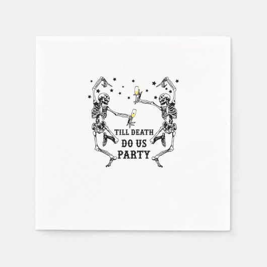Bis zum Tod tun uns Party Skelettin Bridesmaid Serviette (Vorderseite)