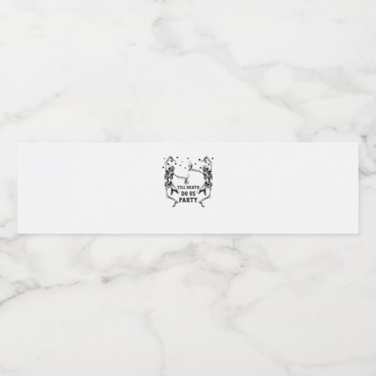 Bis zum Tod tun uns Party Skelettin Bridesmaid Wasserflaschenetikett (Einzelnes Label)