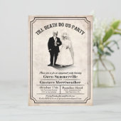 Bis zum Tod tun uns Party Verlobung Einladungen (Stehend Vorderseite)