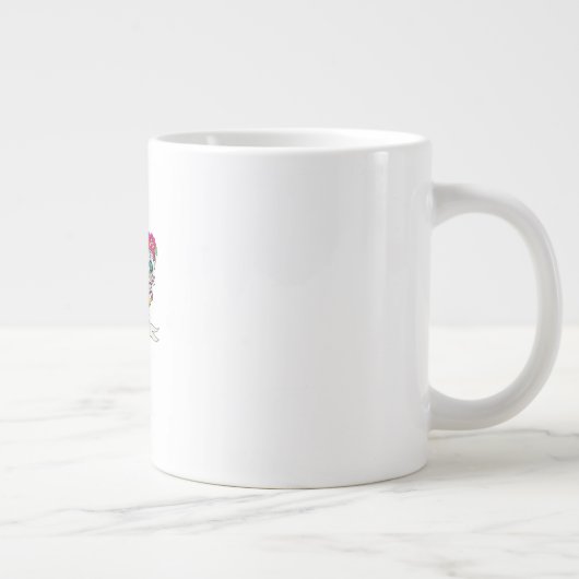 Bis zum Tod tun uns Schädel Hochzeit Braut und Gro Jumbo-Tasse (Rechts)