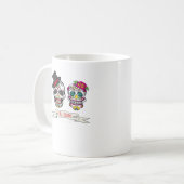 Bis zum Tod tun uns Schädel Hochzeit Braut und Gro Kaffeetasse (Vorderseite Links)