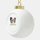 Bis zum Tod tun uns Schädel Hochzeit Braut und Gro Keramik Kugel-Ornament (Rechts)