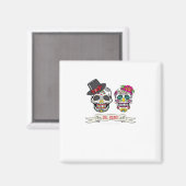 Bis zum Tod tun uns Schädel Hochzeit Braut und Gro Magnet (Vorderseite/Rückseite)