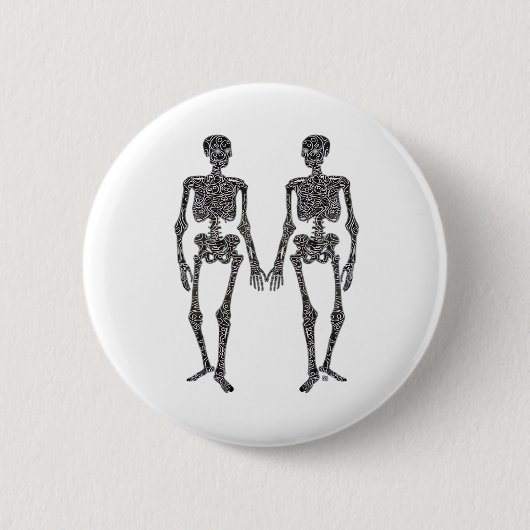 Bis zum Tod tun uns Teil 2 Skelette Classic Button (Vorderseite)