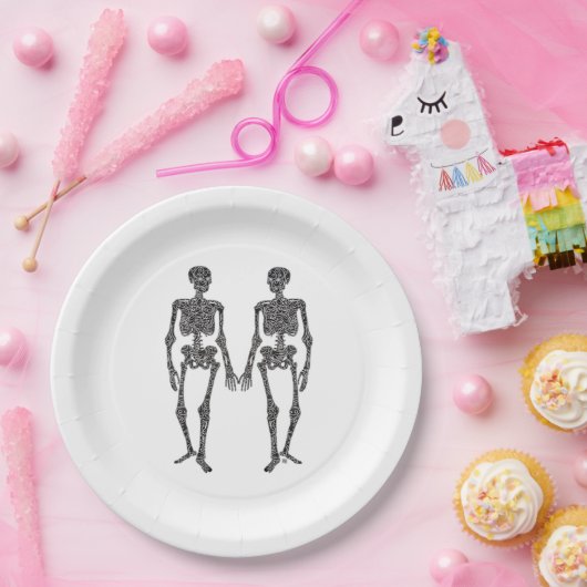 Bis zum Tod tun uns Teil 2 Skelette Classic Pappteller (Party)