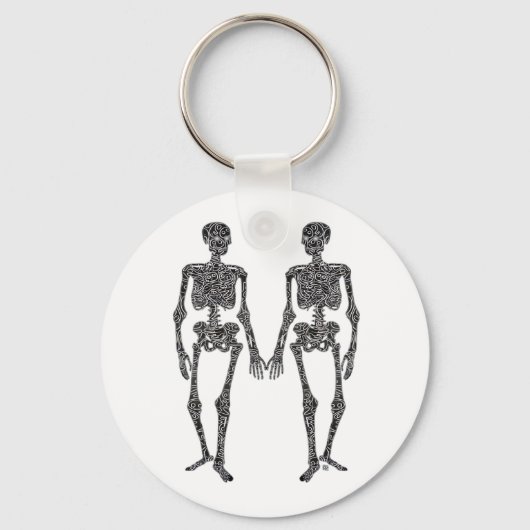 Bis zum Tod tun uns Teil 2 Skelette Classic Schlüsselanhänger (Vorderseite)