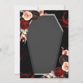 Bis zum Tod tun uns Teil Coffin florale gotische H Einladung (Rückseite)
