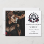 Bis zum Tod tun uns Teil Elegant Save the Date geh Einladung (Vorderseite)