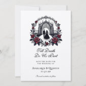 Bis zum Tod tun uns Teil Elegant Save the Date geh Einladung (Vorderseite)