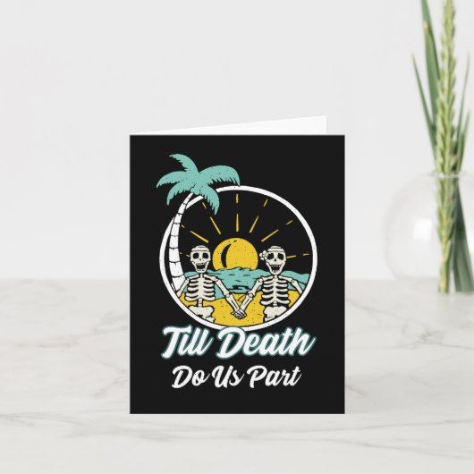 Bis zum Tod tun uns Teil Funny Skelett Paar Karte (Vorderseite)