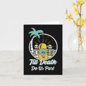 Bis zum Tod tun uns Teil Funny Skelett Paar Karte (Gelbe Blume)