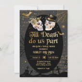 Bis zum Tod tun uns Teil Halloween Paare Dusche Einladung (Vorderseite)