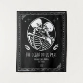 Bis zum Tod tun uns Teil Hintergrund Hochzeitskele Wandteppich (Vorderseite)