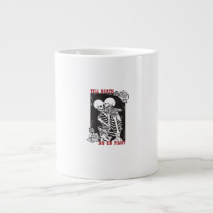 Bis zum Tod tun uns Teil Hochzeit Skelett Couple V Jumbo-Tasse
