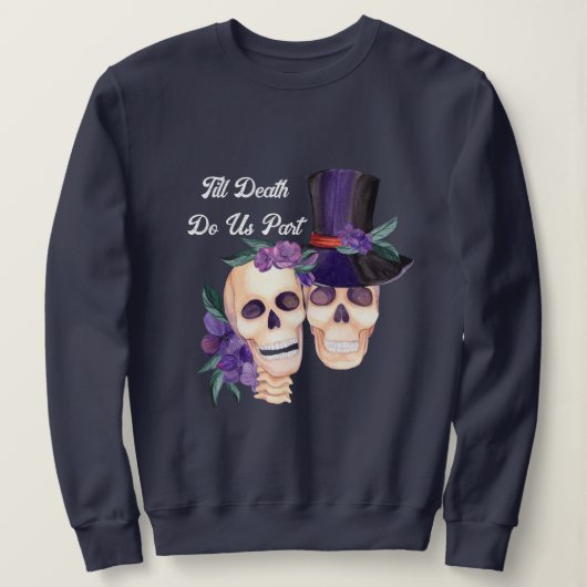 Bis zum Tod tun uns Teil Hoodie, Halloween-Schädel Sweatshirt (Design vorne)