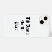 Bis zum Tod tun uns Teil iPhone Case - weiß (Rückseite (Horizontal))