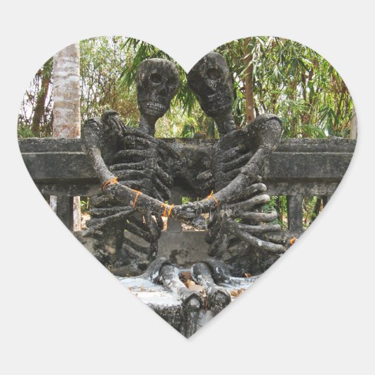 Bis zum Tod tun uns Teil ... Nong Khai, Thailand Herz-Aufkleber (Vorderseite)