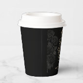 Bis zum Tod tun uns Teil Schwarze Rose Hochzeit Pappbecher (Rechts)