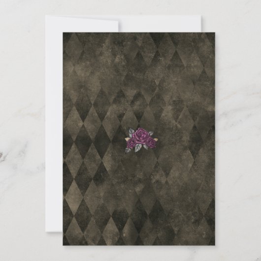 Bis zum Tod tun uns Teil Sepia Hochzeit Einladung (Rückseite)