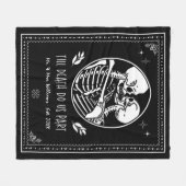 Bis zum Tod tun uns Teil Skelett Paar Personalisie Fleecedecke (Vorderseite (Horizontal))