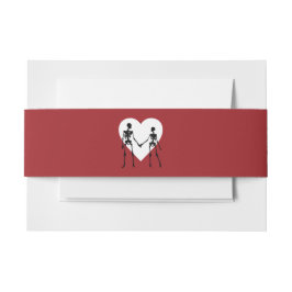 Bis zum Tod tun uns Teil Skelett rot Einladungsbanderole