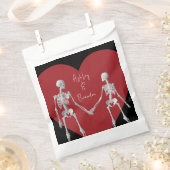 Bis zum Tod tun uns Teil Skelett schwarz Geschenktütchen (Ausgeschnitten)