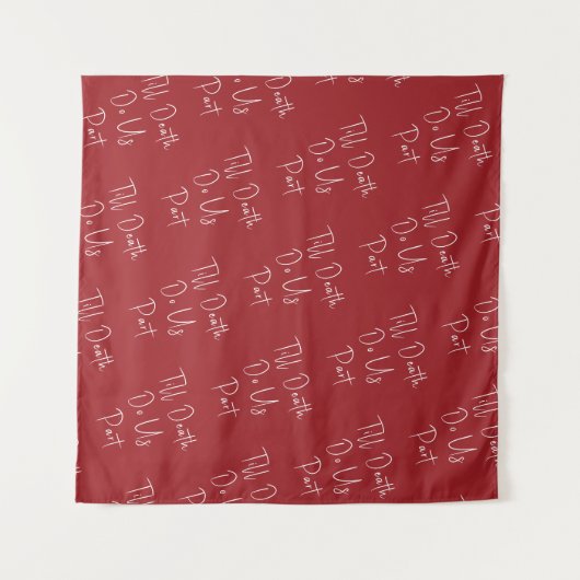 Bis zum Tod tun uns Teil Skelettschrift Hochzeit R Wandteppich (Vorderseite (Horizontal))