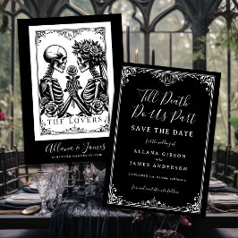Bis zum Tod tun uns Teil Tarot Monogramm Hochzeit Save The Date