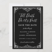 Bis zum Tod tun uns Teil Tarot Monogramm Hochzeit Save The Date (Vorderseite)