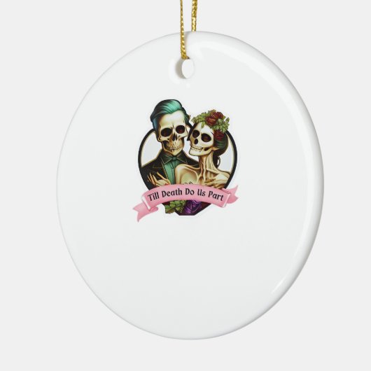 Bis zum Tod tun uns Teil Valentine Skelett Classic Keramik Ornament (Links)
