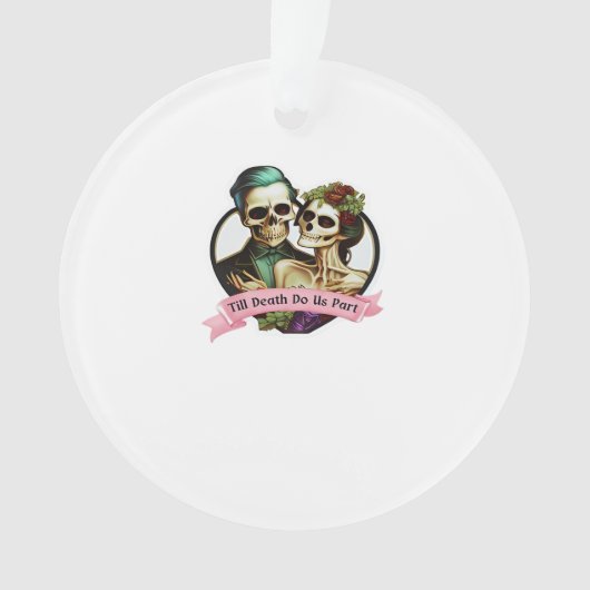 Bis zum Tod tun uns Teil Valentine Skelett Classic Ornament (Vorderseite)
