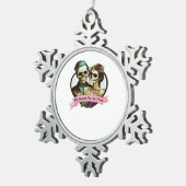 Bis zum Tod tun uns Teil Valentine Skelett Classic Schneeflocken Zinn-Ornament (Rechts)