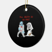 Bis zum Tod tun uns Teil Zombie Wedween Cou Keramik Ornament (Links)