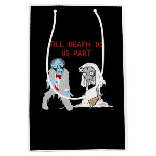 Bis zum Tod tun uns Teil Zombie Wedween Cou Mittlere Geschenktüte