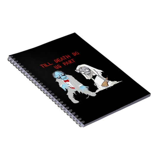 Bis zum Tod tun uns Teil Zombie Wedween Cou Notizblock (Rechte Seite)