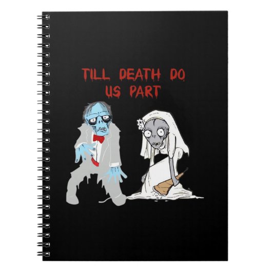 Bis zum Tod tun uns Teil Zombie Wedween Cou Notizblock (Vorderseite)