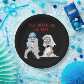 Bis zum Tod tun uns Teil Zombie Wedween Cou Pappteller (Party)