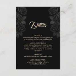 Bis zum Tod tun uns teilweise schwarze Rose Hochze Begleitkarte