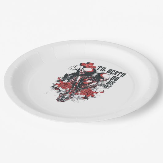 Bis zum Tod tun wir als Classic Pappteller (Schrägansicht)