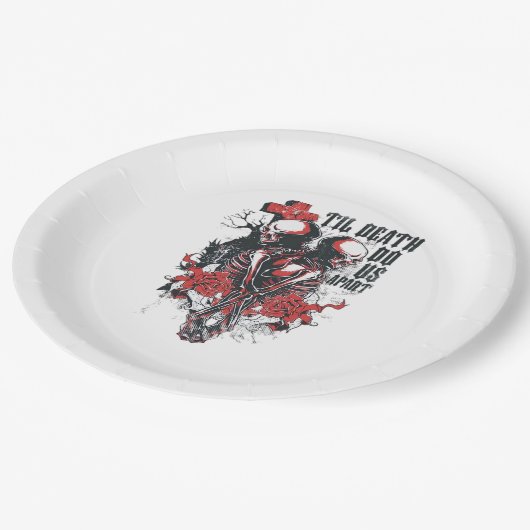 Bis zum Tod tun wir als Classic Pappteller (Schrägansicht)